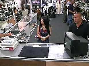 Cuban chick screwed by nasty pawn keeper
