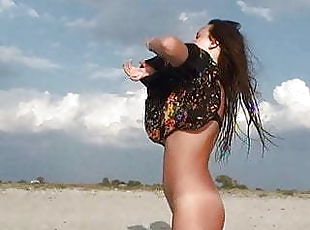 Nudistické, Pláž, Bikini, Striekanie